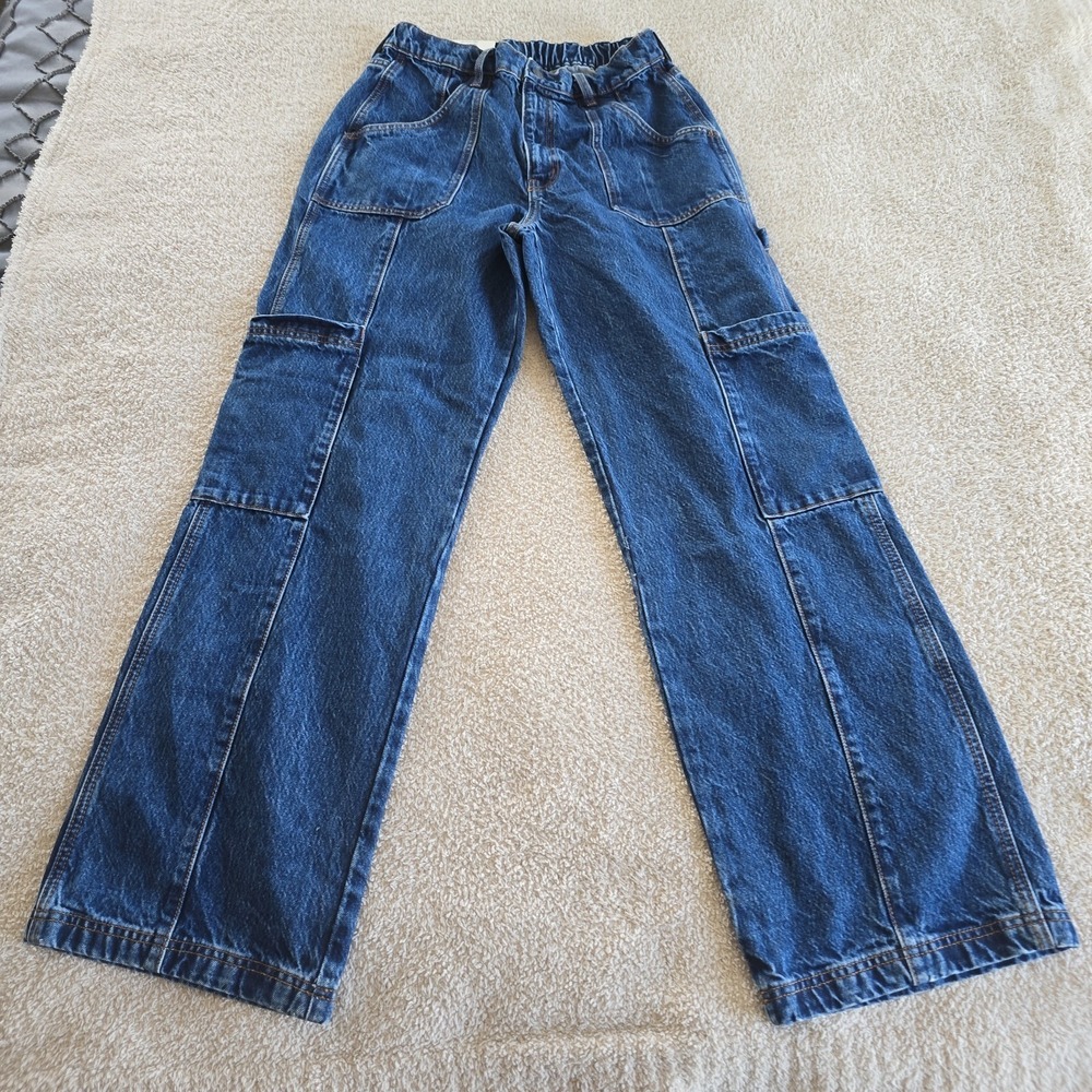 Arizona Jean Co Skater Jeans High Rise Cargo Carpenter Utility Juniors Sz 11 NWT